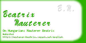 beatrix mauterer business card